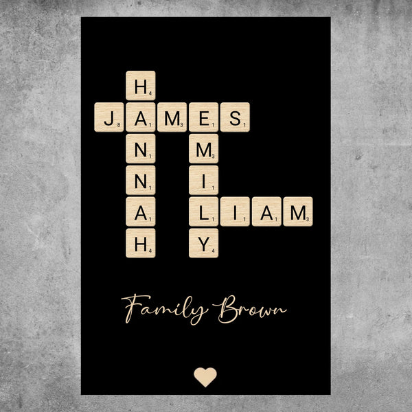 Personalized Poster - Family Scrabble