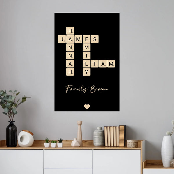 Personalized Poster - Family Scrabble