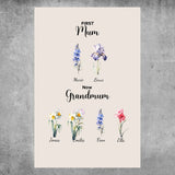 Personalized Poster - First Mum, Now Grandmum