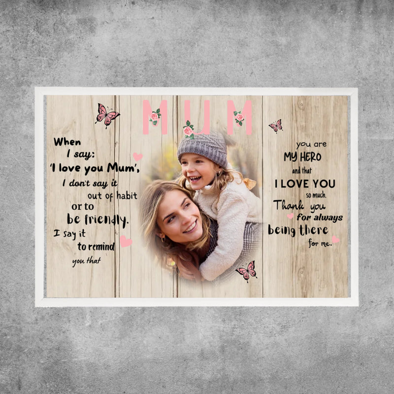 Personalized Poster - Love you, Mum