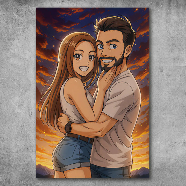 Personalised poster - Portrait in Anime-Style